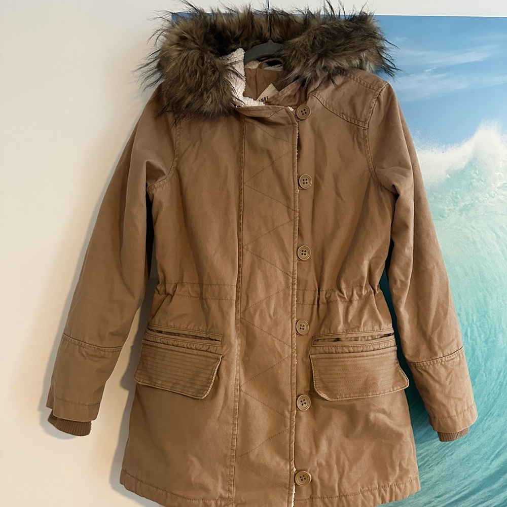 Brown jacket, worn once! Size M, garage
